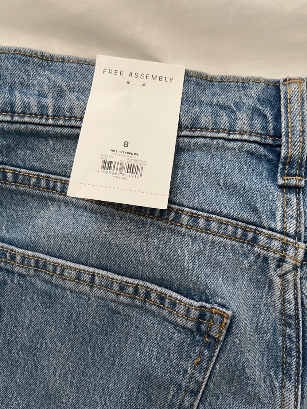 Wide Leg Women's Jeans in Medium Blue Free Assembly size 8 - Picture 4 of 8